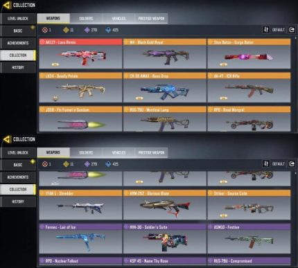 اکانت کالاف دیوتی موبایل کد 520